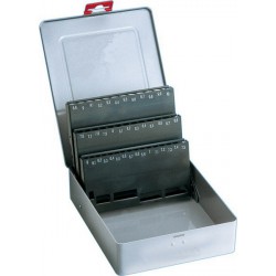 Coffret métallique, vide, Pour Ø de foret : 6,00-10,00 mm, Nombre de forets 41 pièce, Pas 0,1 mm