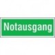 STRECKEN - Sicherheitsschild Alu Notausgang 400x140