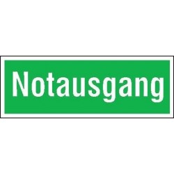 STRECKEN - Sicherheitsschild Alu Notausgang 400x140