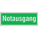 STRECKEN - Sicherheitsschild Alu Notausgang 400x140