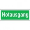 STRECKEN - Sicherheitsschild Alu Notausgang 400x140