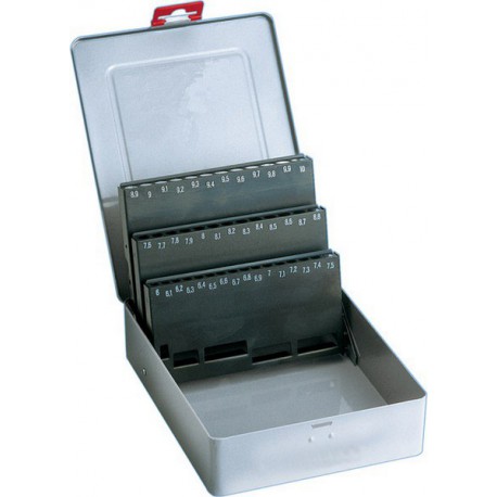 Coffret métallique, vide, Pour Ø de foret : 1,00-13,00 mm, Nombre de forets 25 pièce, Pas 0,5 mm