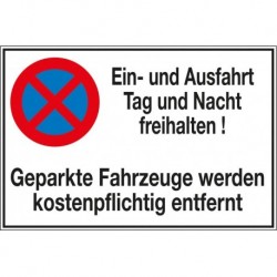 STRECKEN - Symbol Ein- und AusfahrtAluminium geprägt