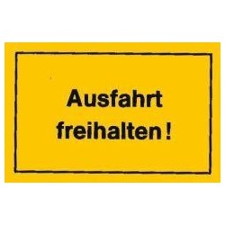 STRECKEN - Verbotsschild 250x150mm Ausfahrt freihalten