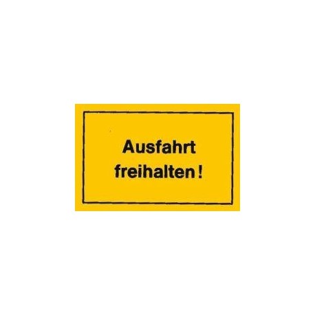 STRECKEN - Verbotsschild 250x150mm Ausfahrt freihalten