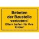 STRECKEN - Verbotsschild 250x150mm Betreten der Baustelle ve