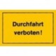 STRECKEN - Verbotsschild 250x150mm Durchfahrt verboten