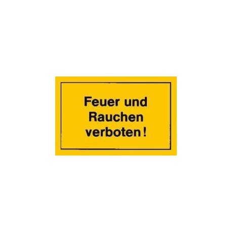 STRECKEN - Verbotsschild 250x150mm Feuer und Rauchen verbot