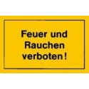 STRECKEN - Verbotsschild 250x150mm Feuer und Rauchen verbot