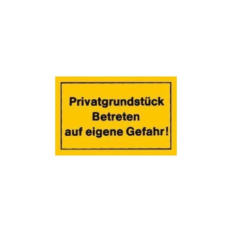 STRECKEN - Verbotsschild 250x150mm Privatgrund unités betrete