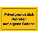 STRECKEN - Verbotsschild 250x150mm Privatgrund unités betrete