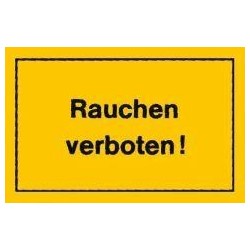 STRECKEN - Verbotsschild 250x150mm Rauchen verboten