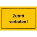 STRECKEN - Verbotsschild 250x150mm Zutritt verboten