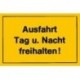 STRECKEN - Verbotsschild 400x250mm Ausfahrt Tag u. Nacht fre