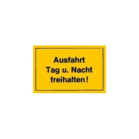 STRECKEN - Verbotsschild 400x250mm Ausfahrt Tag u. Nacht fre
