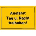 STRECKEN - Verbotsschild 400x250mm Ausfahrt Tag u. Nacht fre