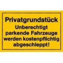 STRECKEN - Verbotsschild 400x250mm Privatgrund unités