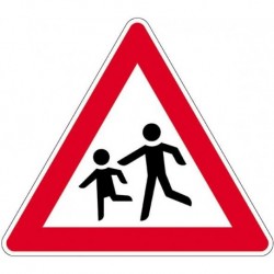 Panneau VKZ.136-20 triangle 900mm Enfant (gauche)