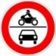 Panneau VKZ.260 Ronde 600mm Interdit Voiture - Cyclomoteur