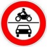 Panneau VKZ.260 Ronde 600mm Interdit Voiture - Cyclomoteur