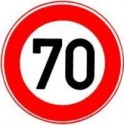 Panneau VKZ.274-70 Ronde 600mm 70 km/h