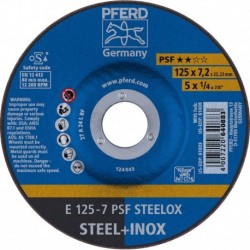 Meule d'ébarbage coudée PSFSTEELOX 115x7mm PFERD 1 PCS