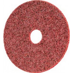 Disque auto-agrippant, Ø de 115 mm avec centrage, grain céramique, Degré de finesse : moyen, Couleur rouge