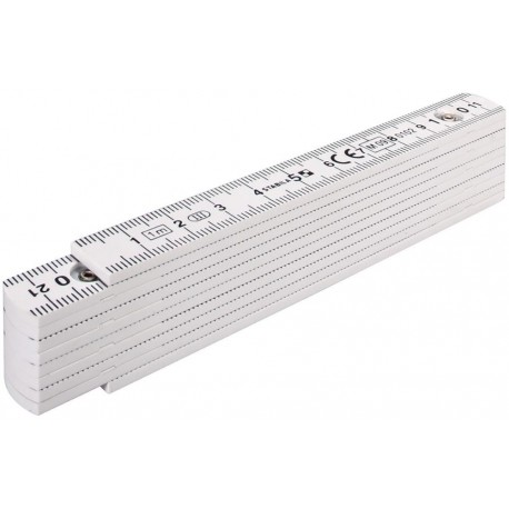Mètre pliant (plastique) 1m, 10 Glieder, 13mm brei