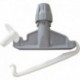Porte-serpillères à franges en plastique gris
