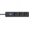 Multiprises Oversal 3f. avec interrupteur anth1,4m