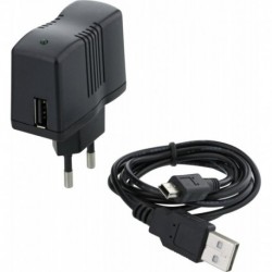 Chargeur avec USB  200-240V, 5VDC max. 500mA