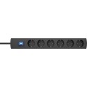 Multiprises Overs 6-f. avec interrupteur anth1,4m