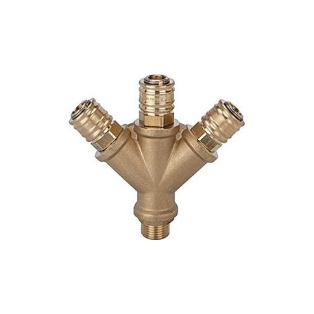 Distributeur d'air comprimé, 3 sorties MS AG G3/8 Riegler
