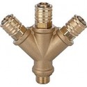 Distributeur d'air comprimé, 3 sorties MS AG G3/8 Riegler