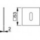 Paire rosette porte E848NS-WC F69 , 35-45