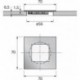 Luminaire LED QuadroPoint square 12VDC, 0.6W, 3m LTG, M1