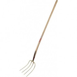 Fourche 31198 4 dents gold, avec manche bois