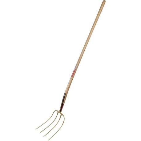Fourche 31198 4 dents gold, avec manche bois