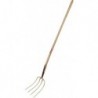Fourche 31198 4 dents gold, avec manche bois