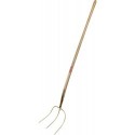 Fourche 33925 3 dents 30X30 gold, avec manche hêtre