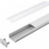 Profil encastré en aluminium D clair L 2000 mm, Profil