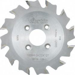 Fraise à rainurer 100x4,0x22 Dent 12W FORTIS