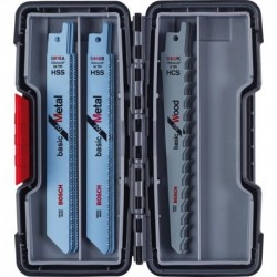 Lame scie sabre Set 15Pièces .Basic Wood/Metall Bosch