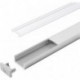 Profil encastré en aluminium D opal L 3000 mm, Profil
