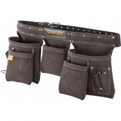 Ceinture double porte-outils en Cuir, Noir STST1-80113 Cuir Stanley