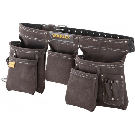 Ceinture double porte-outils en Cuir, Noir STST1-80113 Cuir Stanley