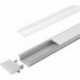 Profil encastré en aluminium C clair L 3000 mm, Profil