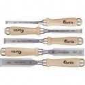 Ensemble ciseau bois manche bois 5-Pièces . En Carton FORTIS