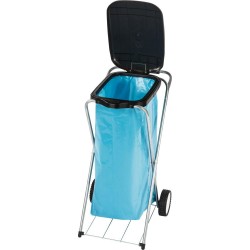 Collecteur de déchets 1x120 l avec couvercle noir
