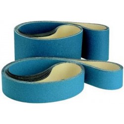 Bande abrasive, de 150 x 2000 mm, corindon au zirconium, Grain : 120